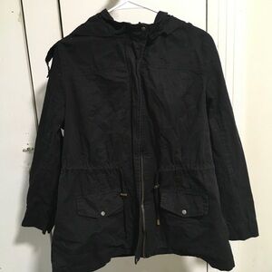 New Look Black Utility Jacket with Hood